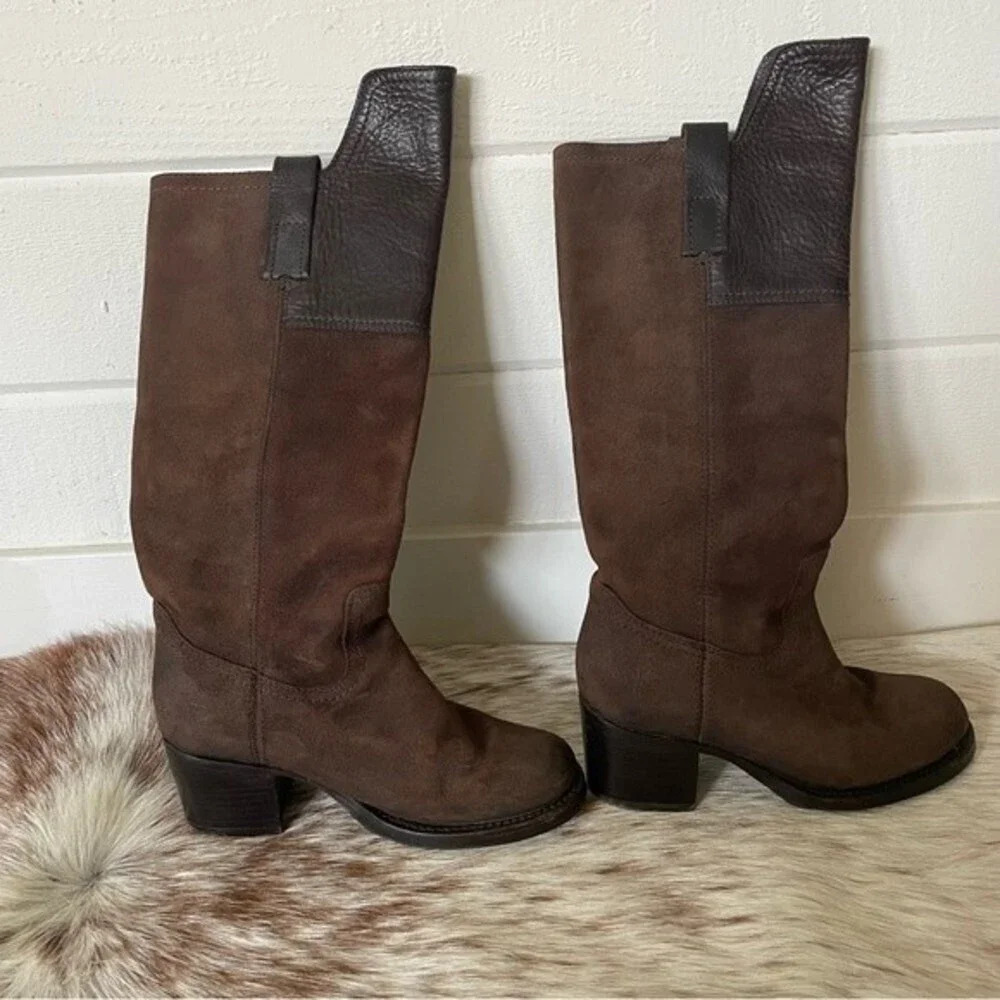 FRYE AUTUMN SHIELD TALL WOMEN’S SUEDE SLIP ON CASUAL DRESS BOOT-SIZE 5.5 B - Picture 8 of 16